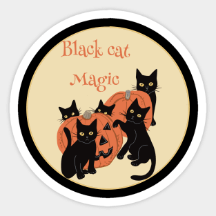 Black Cat Magic Sticker